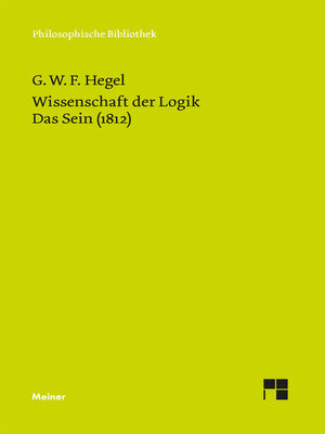 cover image of Wissenschaft der Logik. Erster Band. Die objektive Logik. Erstes Buch